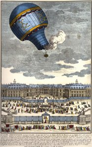 Den aerostatiske jordkloden bygget i Versailles i 1783. av Unknown artist
