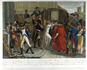 Arrestasjonen av Pius VII (1742 - 1823) i Savona i 1809. av Unknown artist