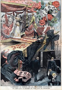 Ankomsten til Wien av Elisabeth de Wittelsbach av Unknown artist
