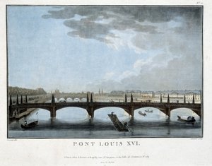 Broen Louis XVI - gravering av Unknown artist