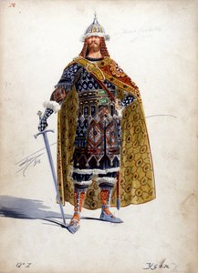 Karakteren til prins Igor for operaen med samme navn av Alexander Borodine (1833 - 1887) skapt mellom 1869 og 1886. av Unknown artist
