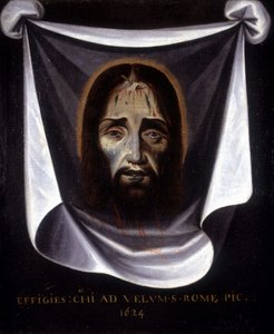 Kristusbildet malt fra lerretet som er bevart i St. Sylvestre-kirken i Roma av Unknown artist