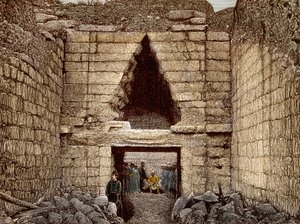 The excavations at Mycenes led by Heinrich Schliemann (1822-1890) - The lion