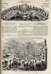 Festen 15. august 1867 på Trocadero i Paris - Det berømte universet i 1867 av Unknown artist