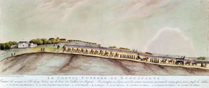 Begravelseskonvoien fra Bonaparte til St. Helene. 1821. av Unknown artist