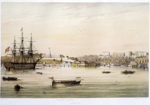 Havnen eller Admiraut i Istanbul på 1800-tallet av Unknown artist