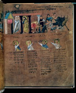 Den lilla Codex Rossanensis, 6. århundre (manuskript) av Unknown artist