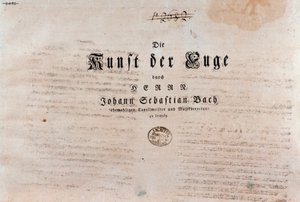 Tittelside til partituret til The Art of the Fugue, av Johann Sebastian Bach av Unknown artist