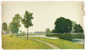 Rolig parkscene av Unknown artist