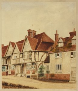 Tudor-husfronter av Unknown artist