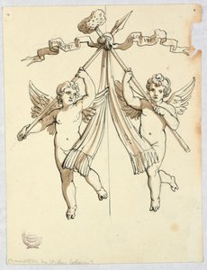 To engler med lanse og hellig svamp av Unknown artist