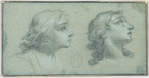 To syn på hodet til en ungdom av Unknown artist