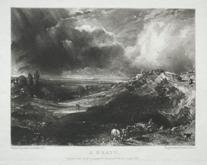 Ulike landskapsfag, karakteristisk for engelsk natur fra bilder malt av John Constable, R.A.: A Heath av Unknown artist