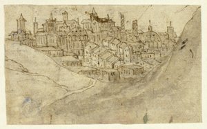 Utsikt over Hill Town av Unknown artist