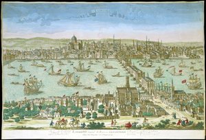 Utsikt over London på begynnelsen av 1700-tallet. av Unknown artist
