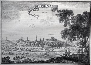 Utsikt over Perpignan på 1600-tallet - Utsikt over Perpignan på 1600-tallet - av Unknown artist