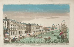 Utsikt over tollhuset og Douana i London av Unknown artist