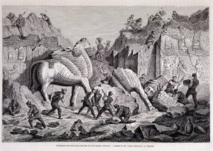 Utsikt over utgravningene av Khorsabad (Khunsabad) (Nineveh) - i "" Jorden rundt"" 2. uke 1861. av Unknown artist
