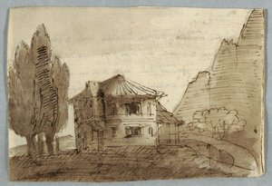 Villa i et fjellområde av Unknown artist