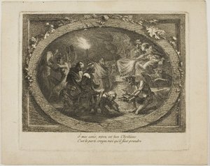 Voltaire på en satanisk fest av Unknown artist