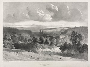 Pittoreske og romantiske reiser i det gamle Frankrike. Bretagne: Generell utsikt over Quimper av Unknown artist