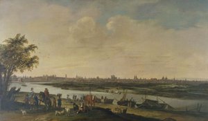 Generelt bilde av Paris, tatt fra bunnen av Chaillot-høyden, cirka 1650, mellom 1645 og 1655 (olje på lerret) av Unknown artist