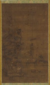 Zhong Kui temmer de fem pestene av Unknown artist