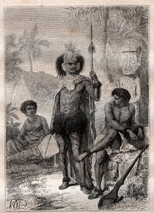 innfødte på Marquesas-øyene - Reise til kaptein James Cook av Unknown artist