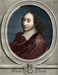 portrett av Blaise Pascal (1623-1662), fransk fysiker, matematiker og forfatter. av Unknown artist