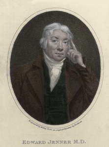 portrett av Edward Jenner (1749-1823), engelsk lege, oppdager av immunitet mot kopper. av Unknown artist