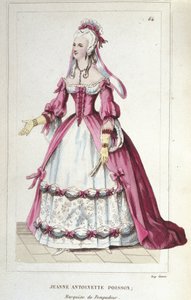 portrett av Jeanne-Antoinette Poisson, markis av Pompadour (kjent som Madame de Pompadour av Unknown artist