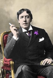 portrett av forfatteren Oscar Wilde. 1800-talls fotografi av Unknown artist