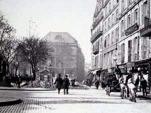 På rue de Paris med Ambigu-teatret (3. arrondissement) av Unknown photographer