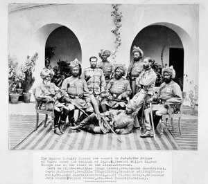 Britiske og indiske offiserer fra Corps of Guides av Unknown photographer