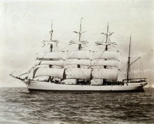 Fransk seilbåt Emile Renouf utenfor Le Havre 02.07.1897 Fotografering av Unknown photographer