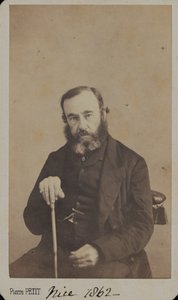 Generalløytnant Sir James Outram i sivile klær, Nice, 1862 av Unknown