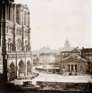 Notre Dame de Paris og torget, sent på 1800-tallet av Unknown photographer
