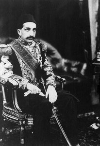 Portrett av Abdulhamid II (Abd ul Hamid, Abd-ul-Hamid, Abdulhemit, Abdul Hamid, Abd al-Hamid, Abd al-Hamid, Abd al-Hamid) (1842-1918), Sultan fra det osmanske riket. av Unknown photographer