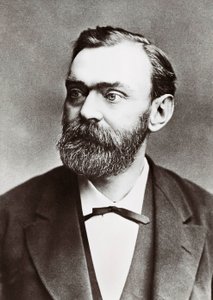 Portrett av Alfred Berhard Nobel (1833-1896), svensk kjemiker. Fotografi av Unknown photographer