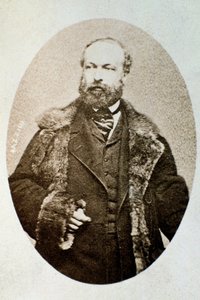 Portrett av Antonio Bazzini, italiensk komponist og fiolinist (s/hvitt foto av Unknown photographer