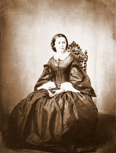 Portrett av Clara Schumann (1819 - 1896), kone til Robert Schumann. av Unknown photographer