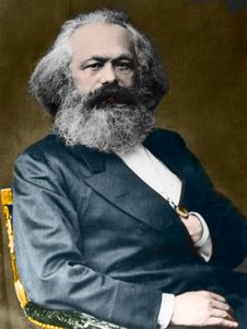 Portrett av Karl Marx (1818-1883). av Unknown photographer