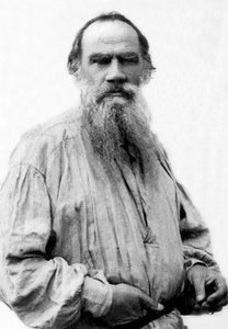 Portrett av Leo Tolstoj (1828-1910), russisk forfatter. av Unknown photographer