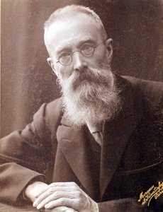 Portrett av Nicholas (Nikolai) Rimsky Korsakov (Rimsky-Korsakov) (1844-1908)), russisk komponist. 1800-talls fotografi. av Unknown photographer