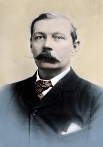 Portrett av Sir Arthur Conan Doyle (1859-1930), engelsk forfatter, skaperen av karakteren til "Sherlock Holmes". av Unknown photographer