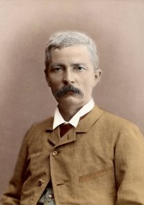 Portrett av Sir Henry Morton Stanley (født John Rowlands) (1841-1904), walisisk journalist og oppdagelsesreisende. senere farging av Unknown photographer