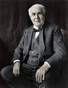 Portrett av Thomas Edison (1847–1931), amerikansk fysiker. av Unknown photographer