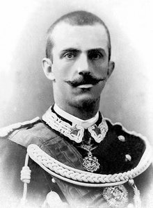 Portrett av Victor Emmanuel III av Italia (Victor-Emmanuel) (Vittorio Emanuele) (1869-1947), konge av Italia fra 1900 til hans abdikasjon i 1946. av Unknown photographer
