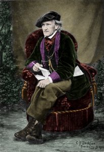 Portrett av komponisten Richard Wagner (1813-1883) i Villa Tribschen i Lucerne, Sveits.