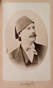 Portrett av italiensk dirigent, kontrabassmusiker og komponist Giovanni Bottesini (1821-1889) Fotografi. Bologna fra 1800-tallet, borgerlig musikalsk bibliografisk museum av Unknown photographer